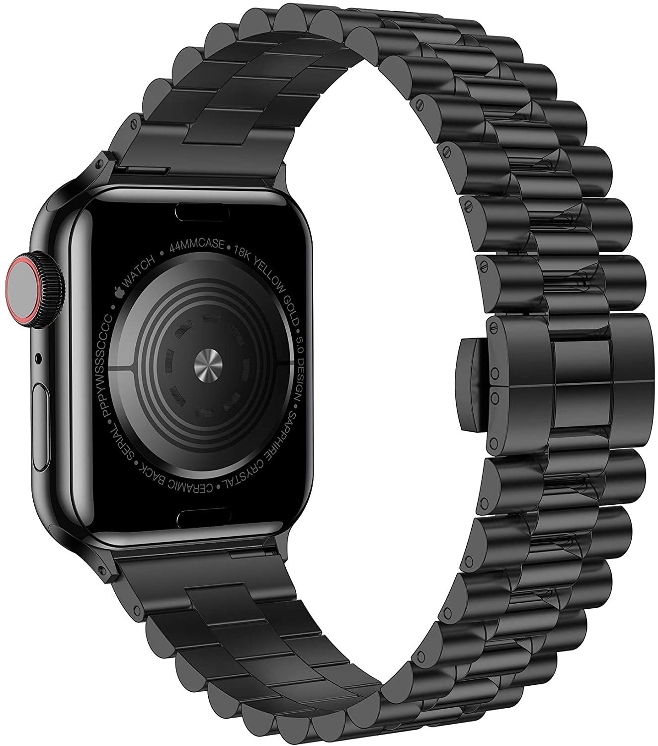 Apple Watch Presidential acél szíj fekete szalag Apple Watch-hoz