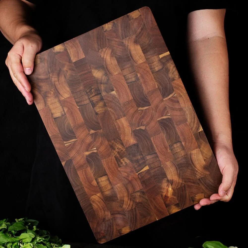 抗菌アカシア木製まな板 チェスボードデザイン TimberCraft製