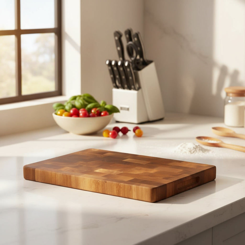 抗菌アカシア木製まな板 チェスボードデザイン TimberCraft製