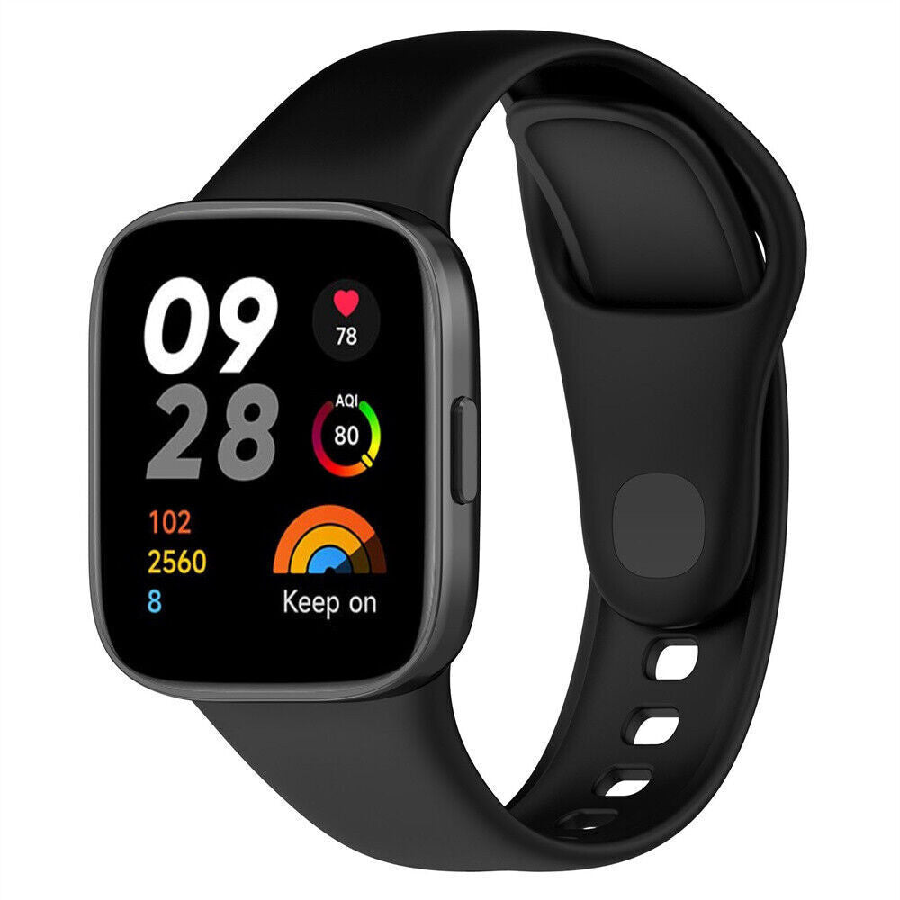 Fekete szilikon szíj csere Redmi Watch 3-hoz