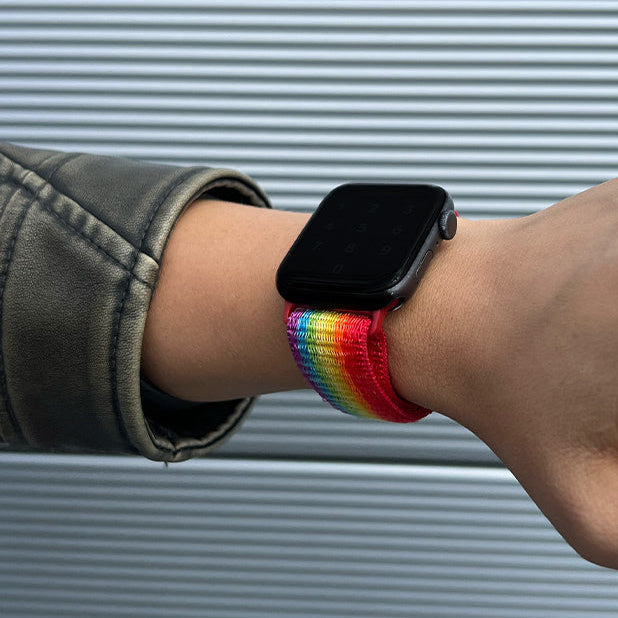 Apple Watch Nylon Strap Rainbow Color Band For Apple Watch