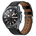 Fekete modern bőrszíj Samsung Galaxy Watch 3 45 mm-hez