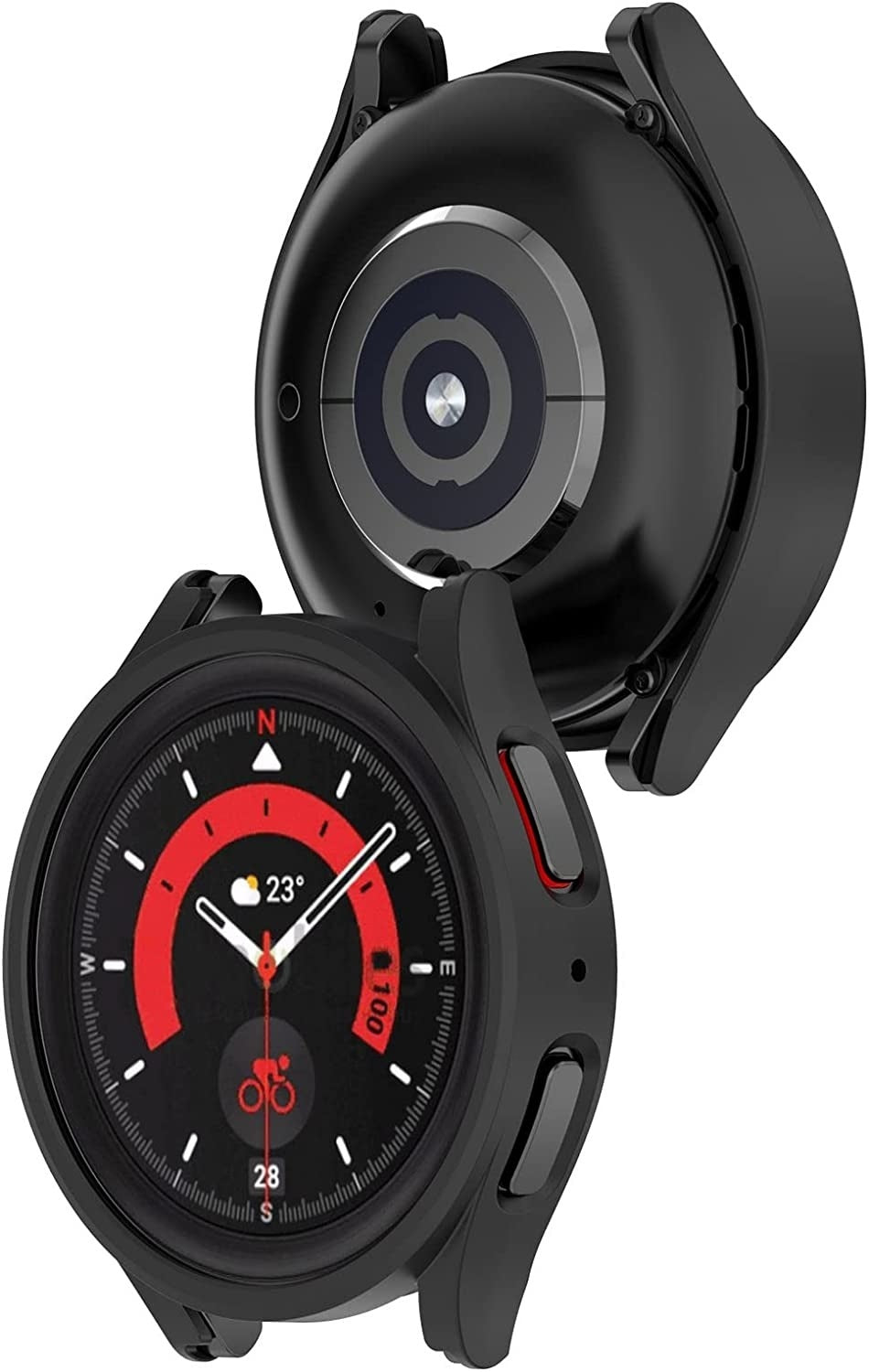 Fekete kemény tok Samsung Galaxy Watch 5 Pro-hoz