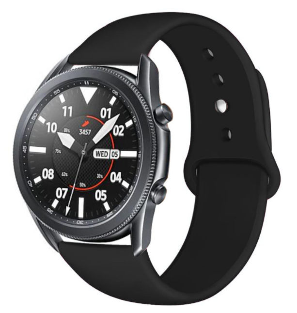 Fekete sport szíj Samsung Galaxy Watch 3 45 mm-es órához