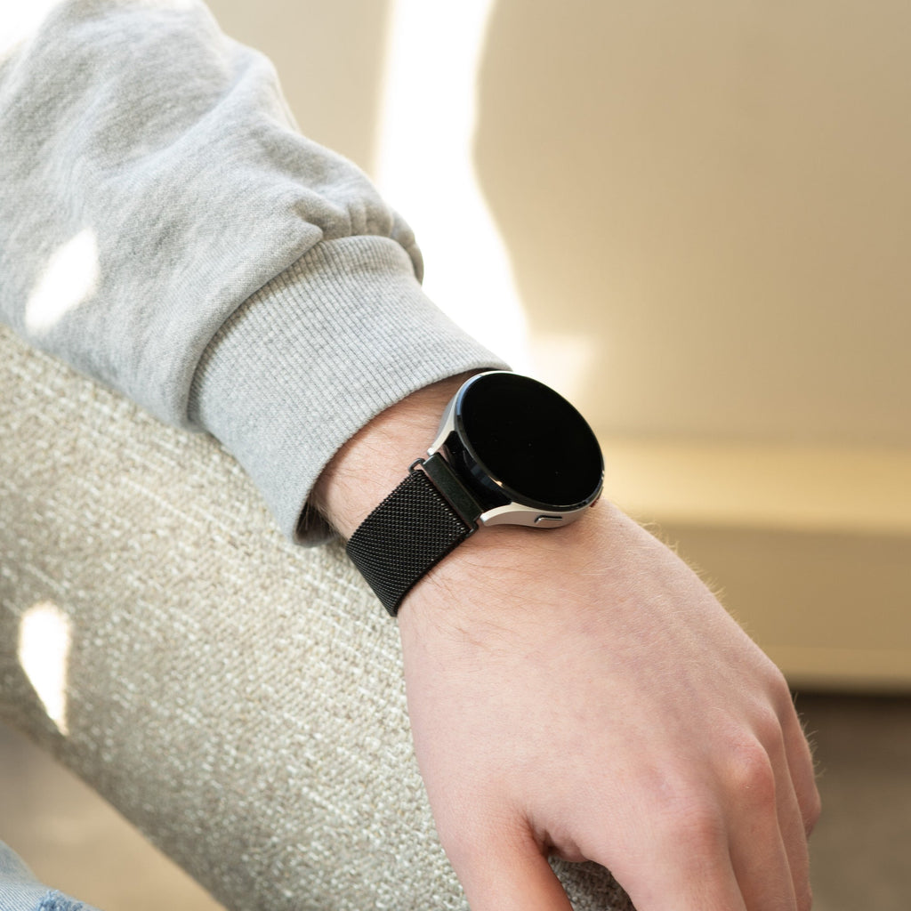 22mm Milanese Watch Strap With Quick Release Black