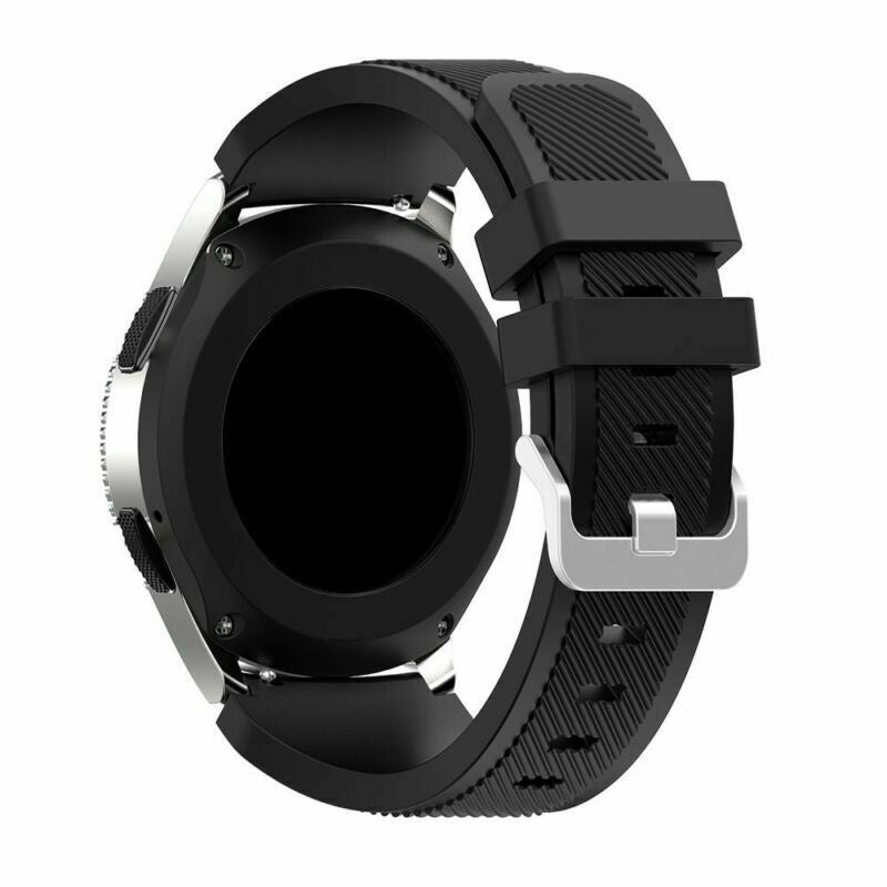 Fekete szilikon szíj Samsung Galaxy Watch 6 Classic 47 mm-hez