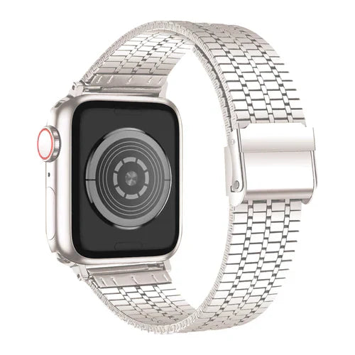 Apple Watch finom acél szíj csillagfényes kivitelben Apple Watch-hoz