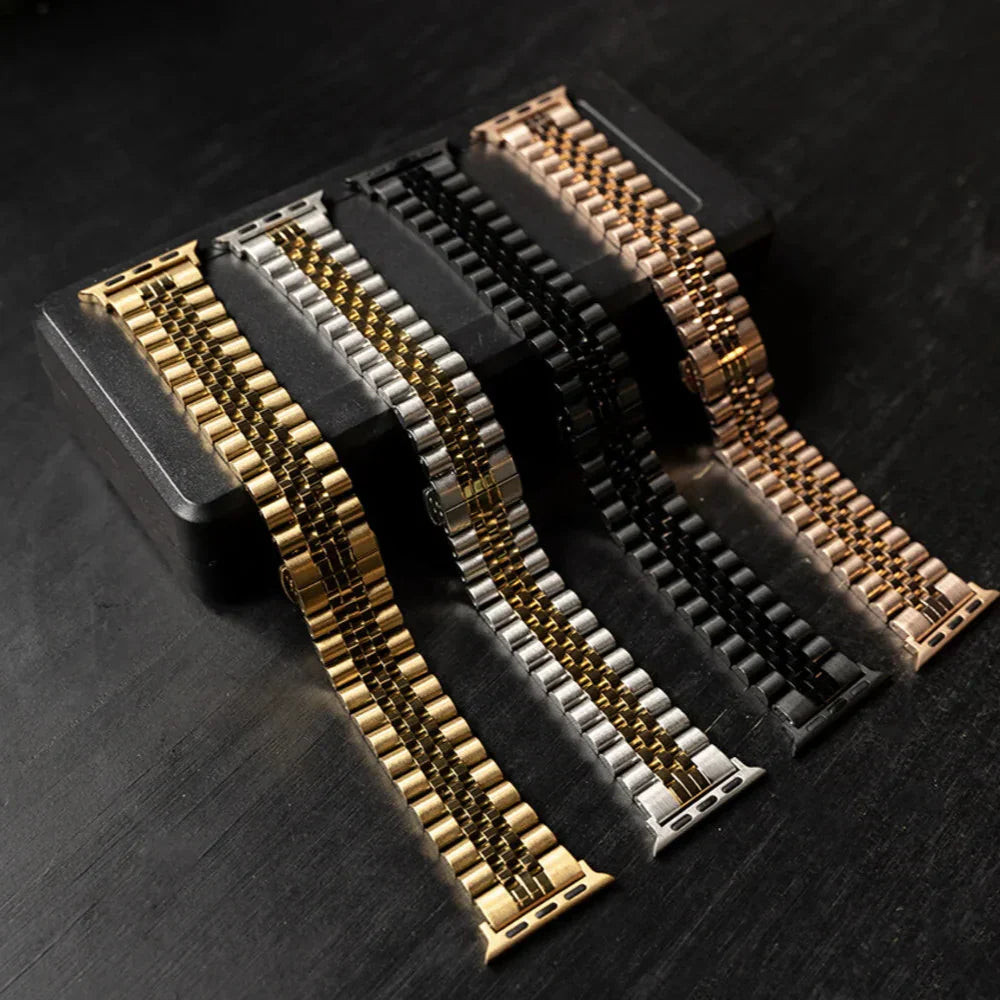 Bracelet en acier Jubilee argent et or pour Apple Watch