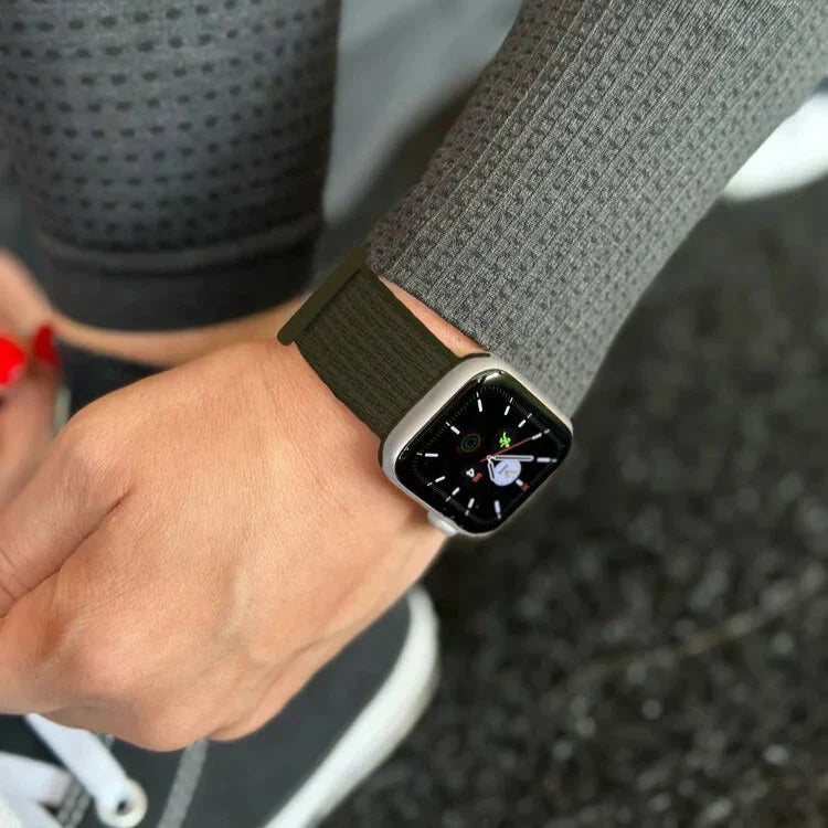Apple Watch sötétzöld nylon szíj Apple Watch-hoz