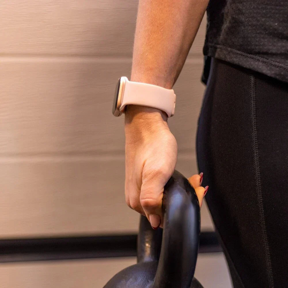 Apple Watch szilikon szíj antik rózsaszínben mindennapi viselethez