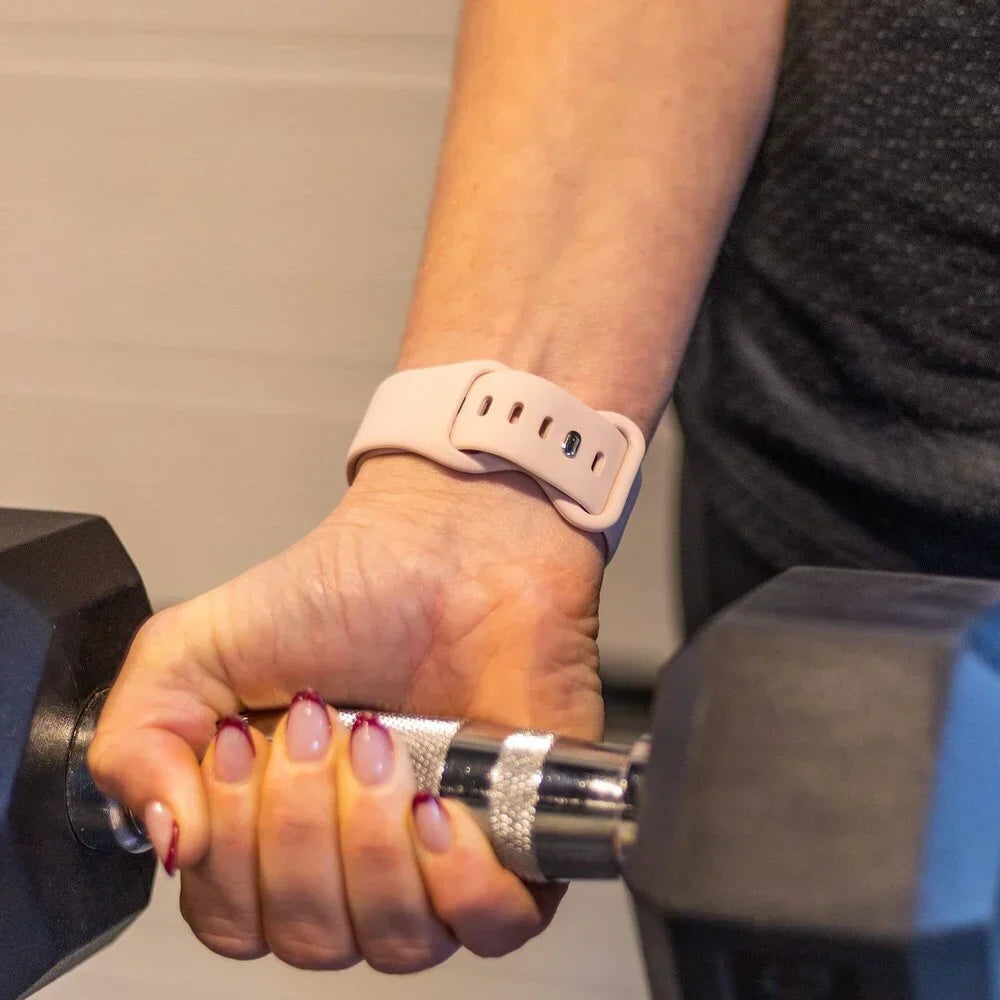 Apple Watch szilikon szíj antik rózsaszínben mindennapi viselethez