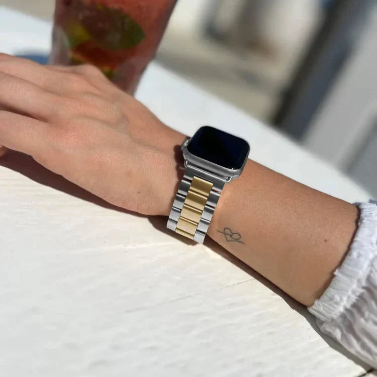 Apple Watch acél szíj ezüst és arany színben Apple Watch-hoz