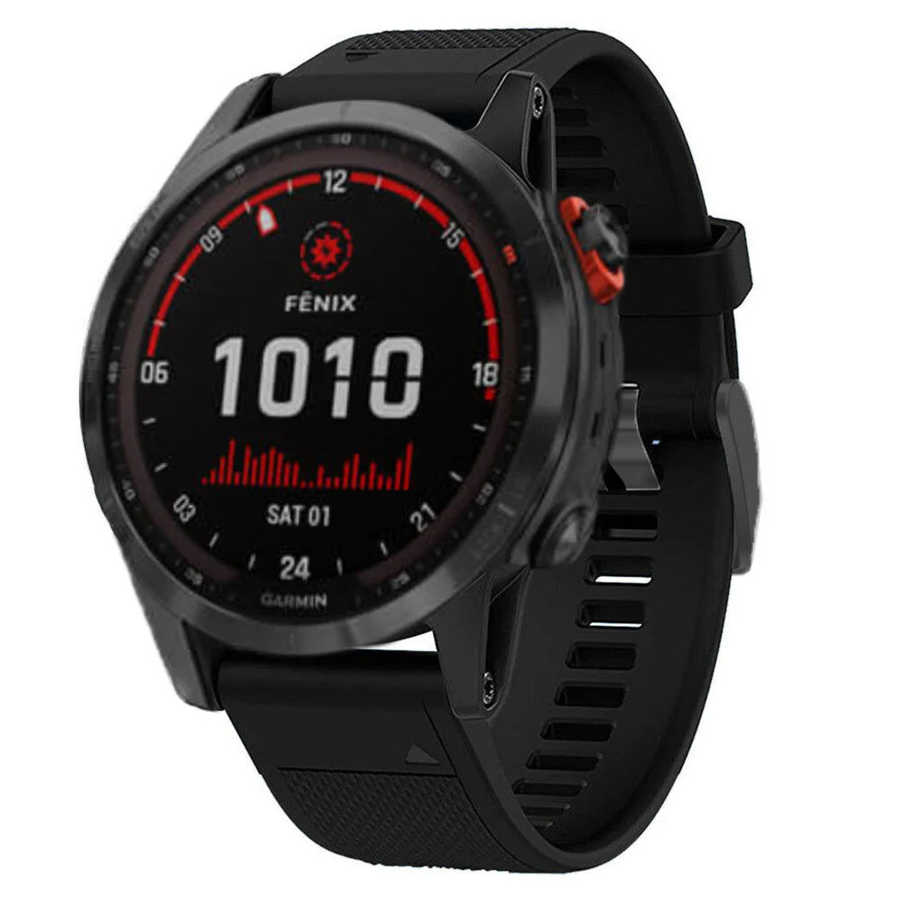 Garmin Fenix 7 fekete szilikon szíj óraszíjhoz