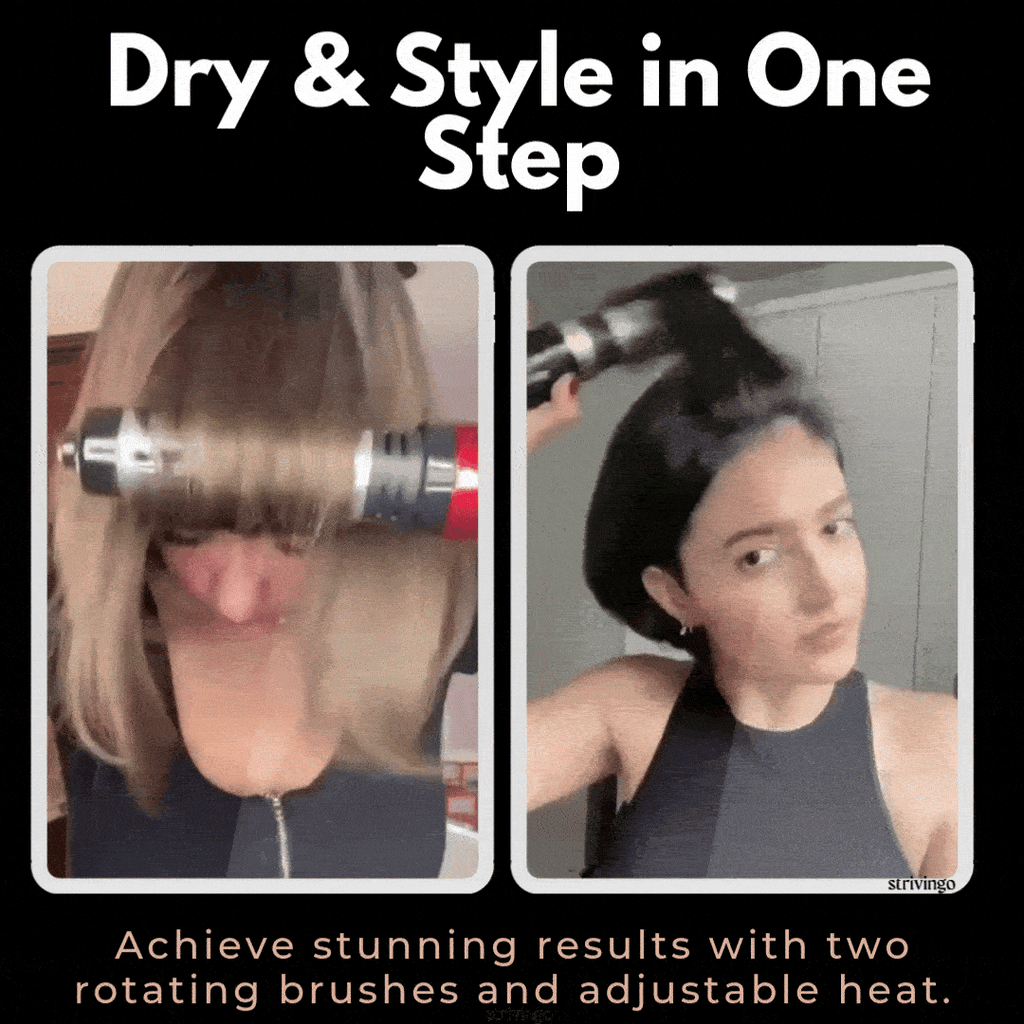 AeroPulse 2 az 1-ben forgó hajszárító és formázó szalonminőségű otthoni hajápoláshoz