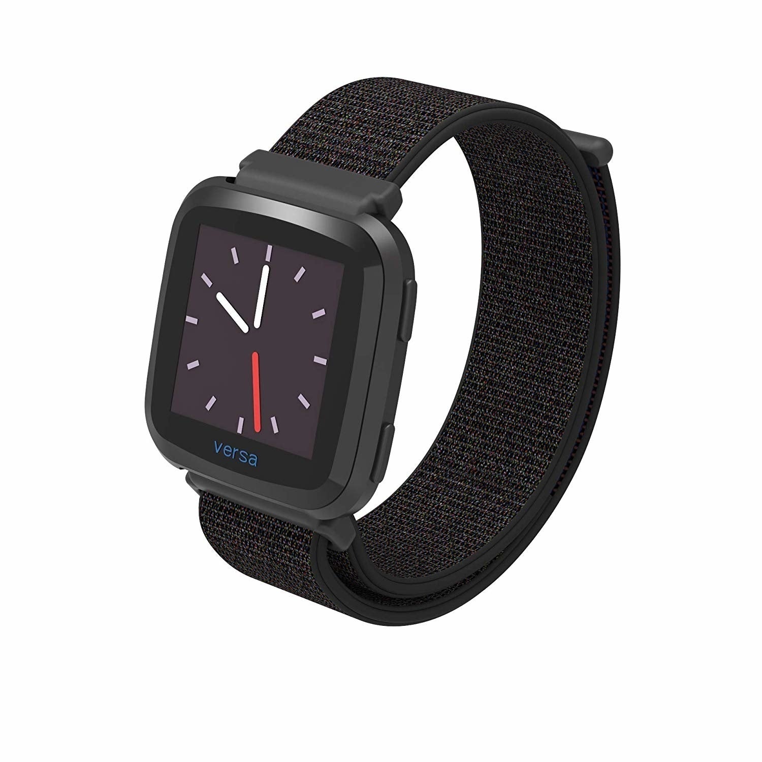 Fekete nejlon szíj Fitbit Versa és Versa 2 okosórához