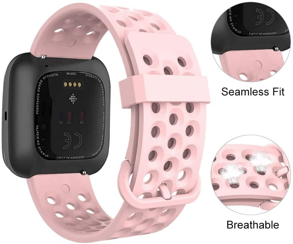 Lélegző rózsaszín pánt Fitbit Versa és Versa 2 készülékekhez