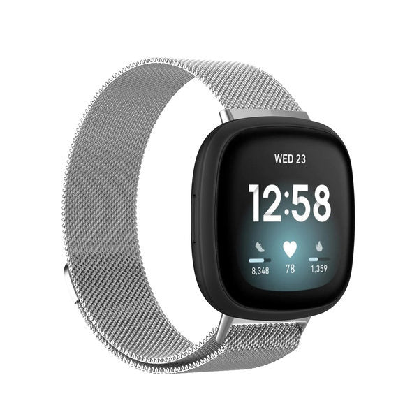 Fitbit Versa 3 milánói szíj ezüst karkötő kiegészítő