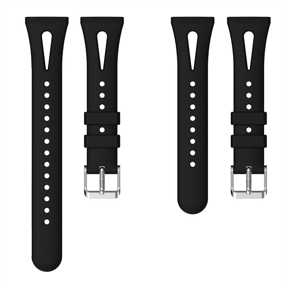Fekete Fitbit Versa 3 luxus szilikon szíjas karpánt