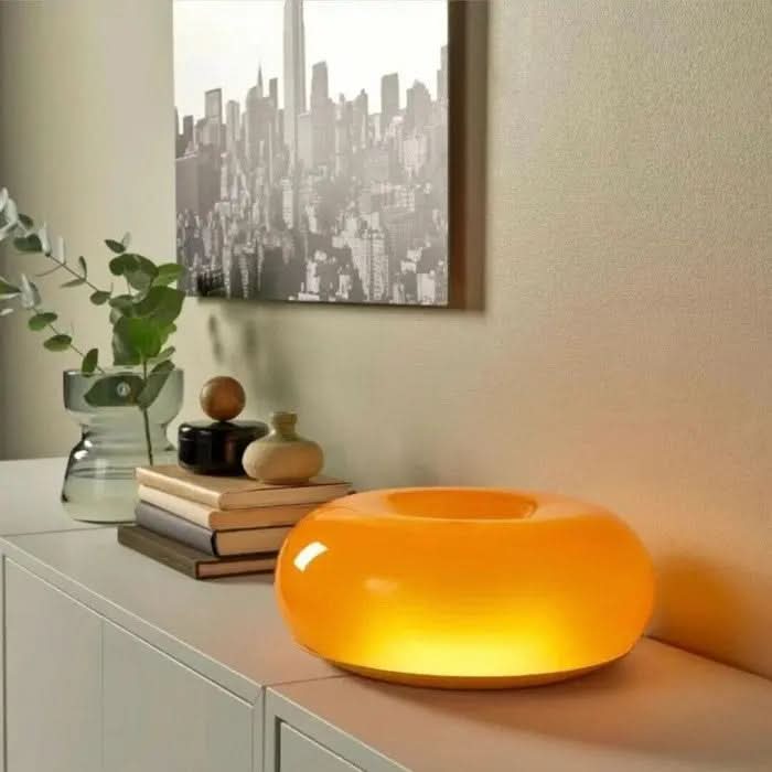 Donut Table Lamp With LED Lighting For Design Lovers Stylish Modern