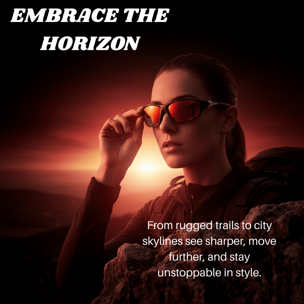 LumenEdge 偏光サングラス UV400保護付き ラバーグリップ装備