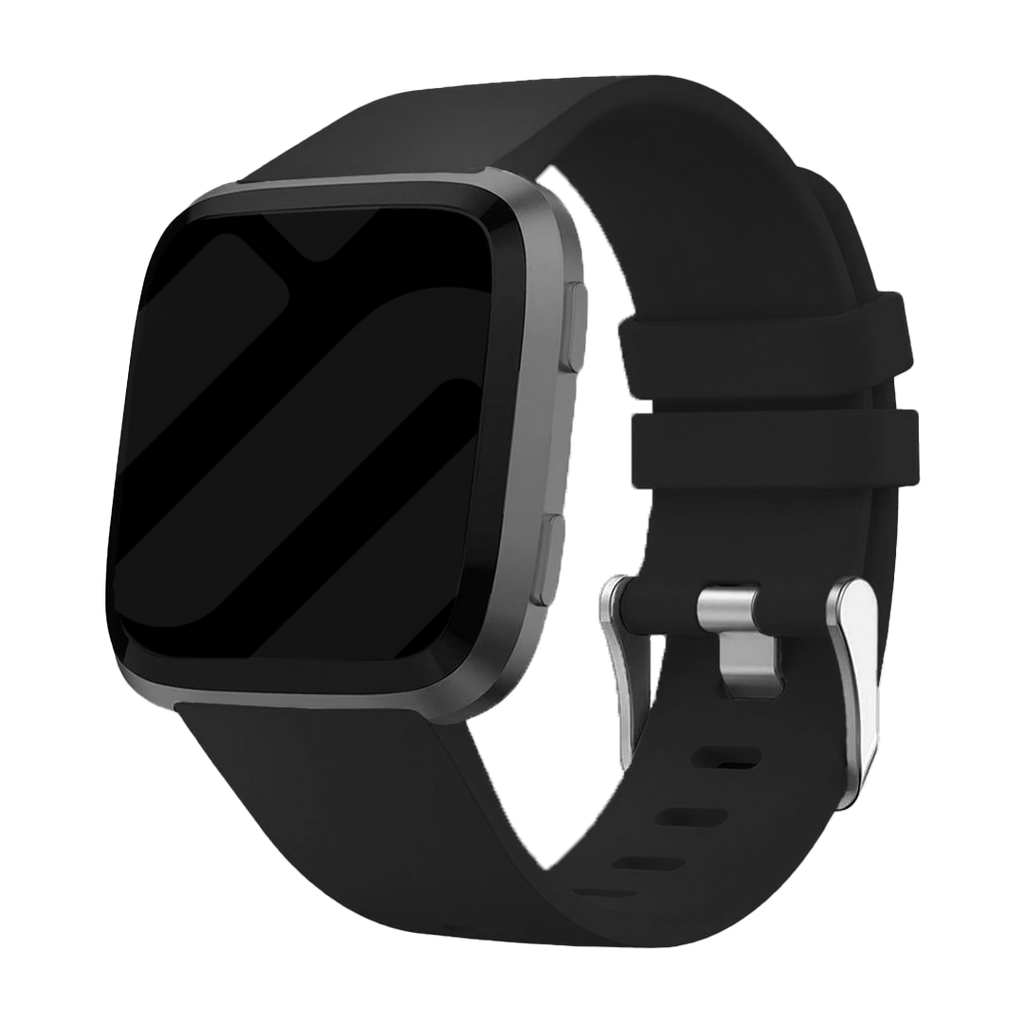 Fekete szilikon szíj Fitbit Versa és Versa 2 órákhoz