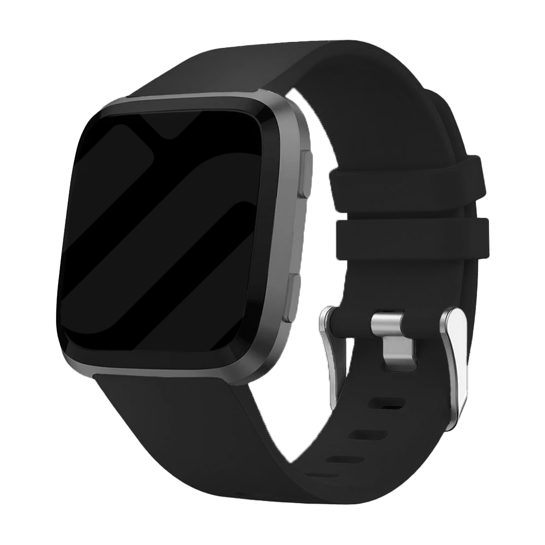 Fekete szilikon szíj Fitbit Versa és Versa 2 órákhoz