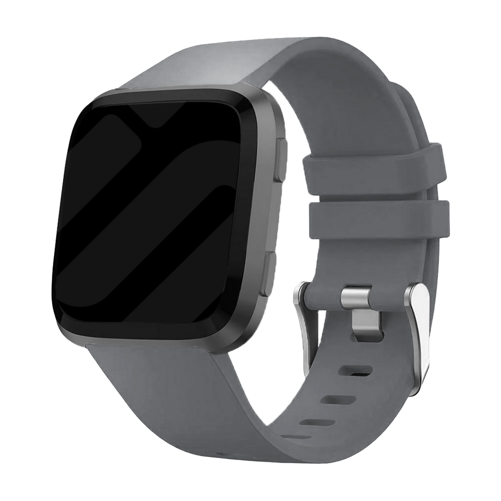 Szürke szilikon szíj csattal Fitbit Versa/Versa 2-höz