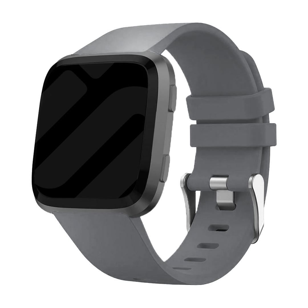 Szürke szilikon szíj csattal Fitbit Versa/Versa 2-höz