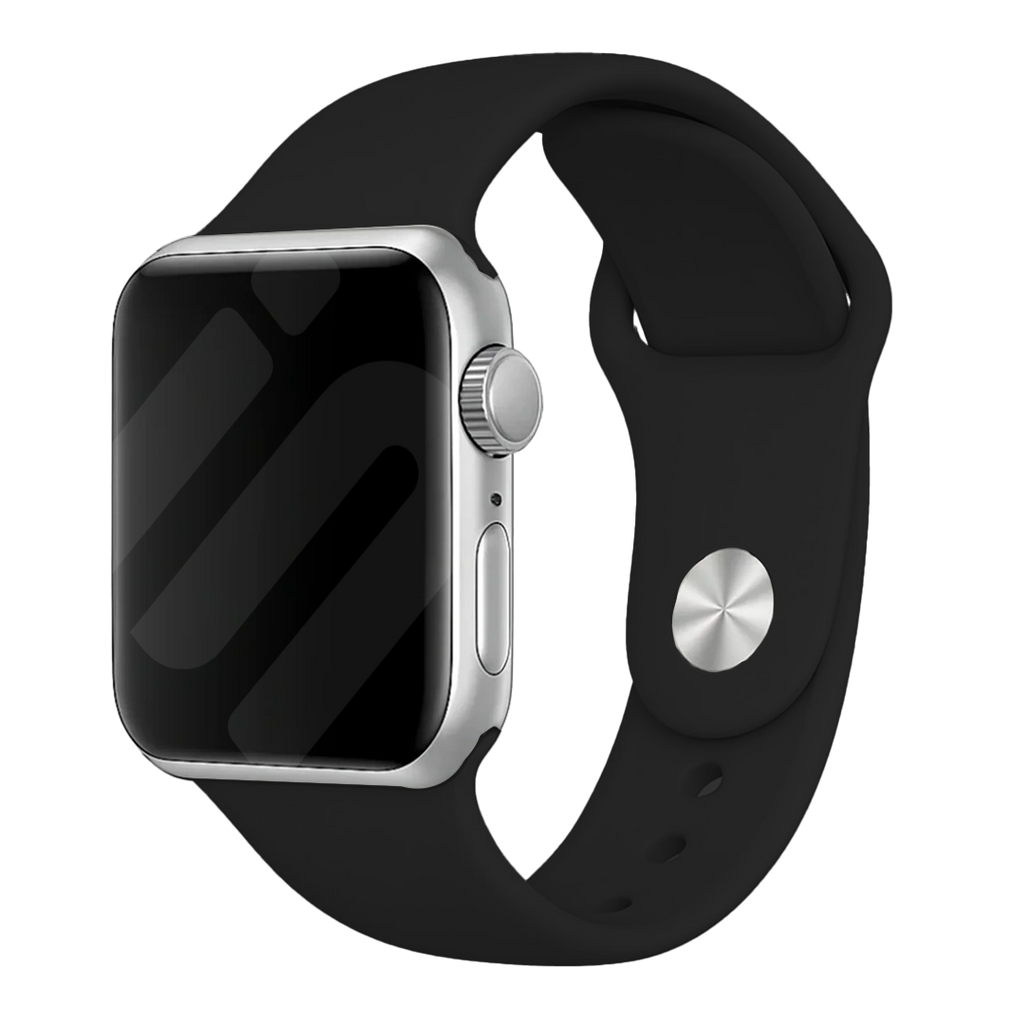 Fekete szilikon szíj Apple Watch cserélhető szíjhoz