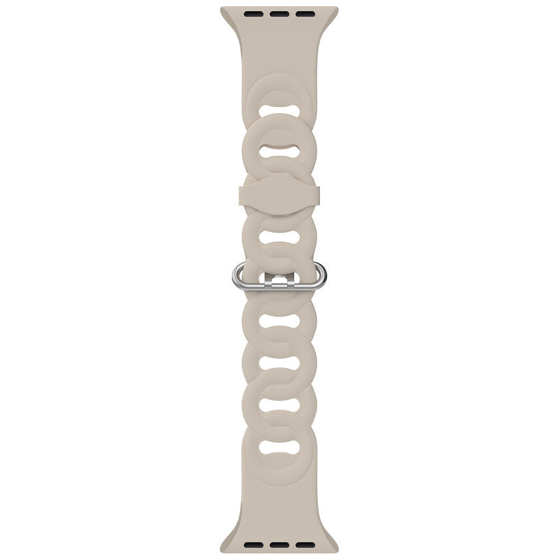 Apple Watch bézs szilikon láncszíj Apple Watch szíjhoz