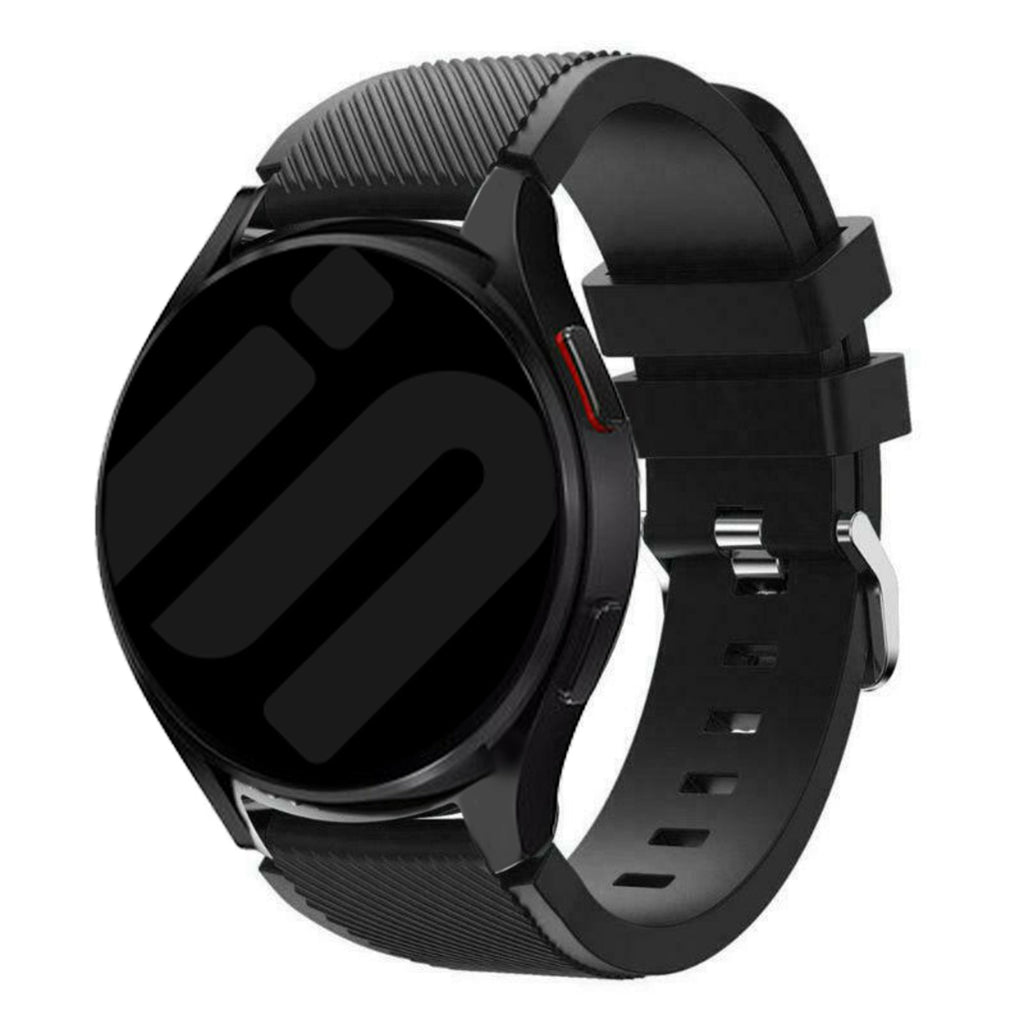 Fekete szilikon szíj Samsung Galaxy Watch 6 Classic 47 mm-hez