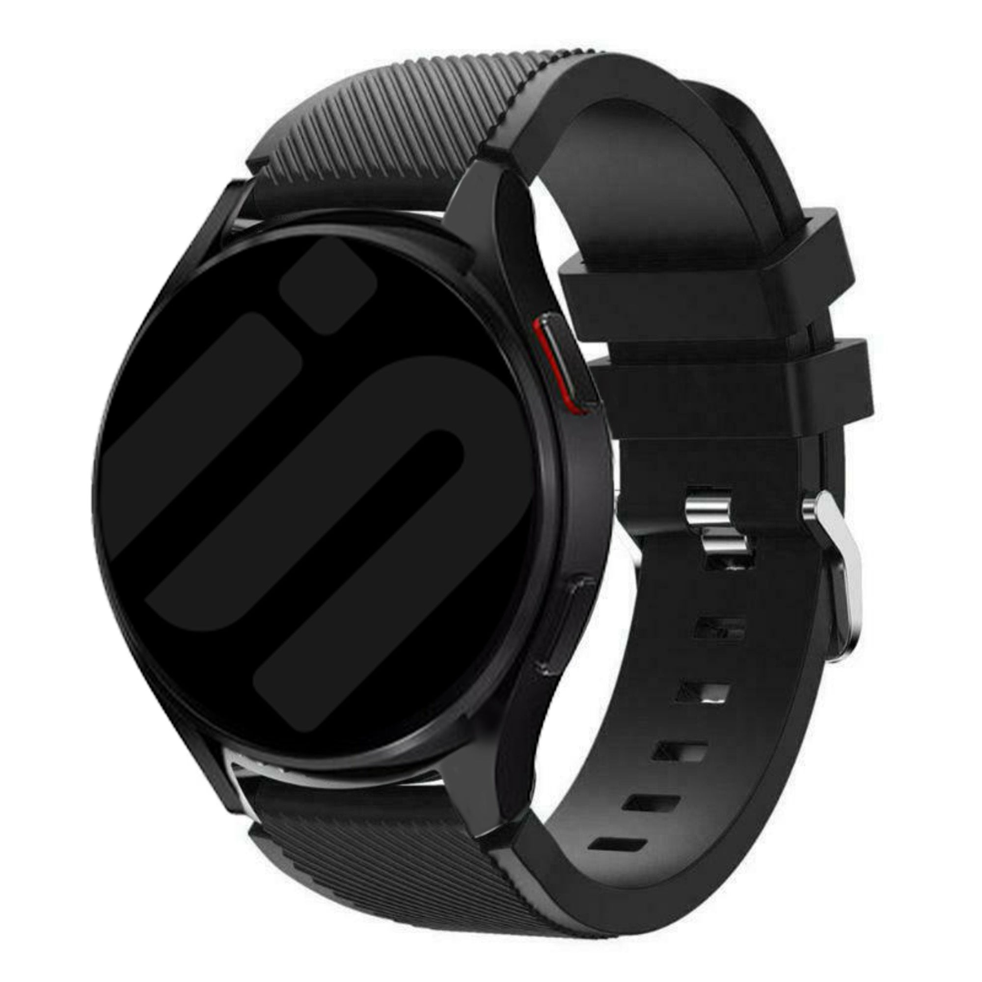 Fekete szilikon szíj Samsung Galaxy Watch 6 Classic 47 mm-hez