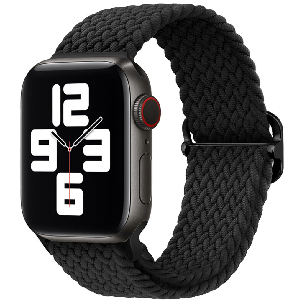 Apple Watch fonott nejlon szíj fekete Apple Watch-hoz